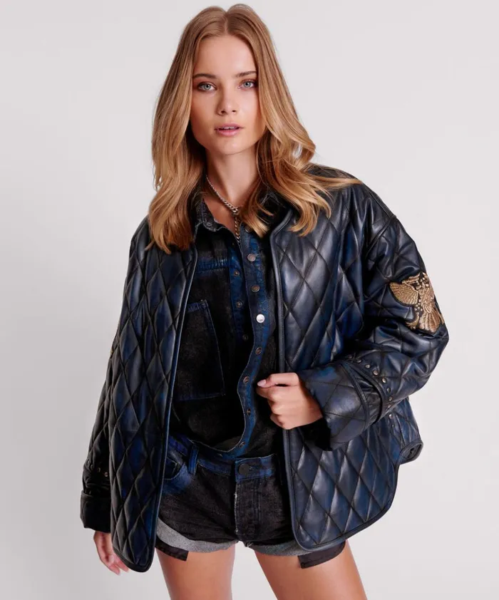 EAGLE EYE LEATHER QUILTED JACKET Women One Teaspoon Leather Jackets