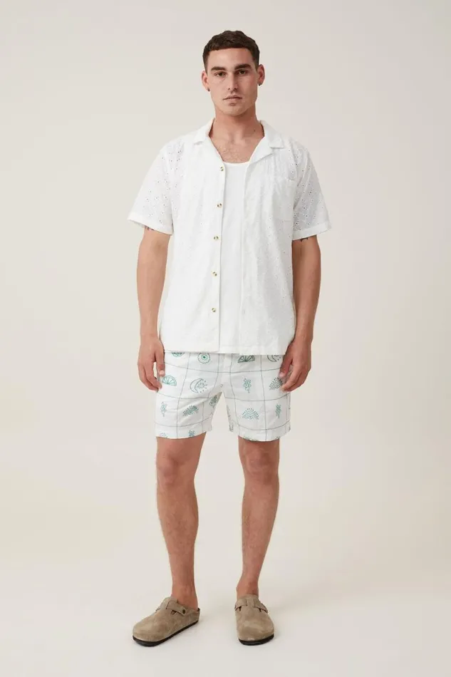 Easy Short Green Grid Men Cotton On Shorts