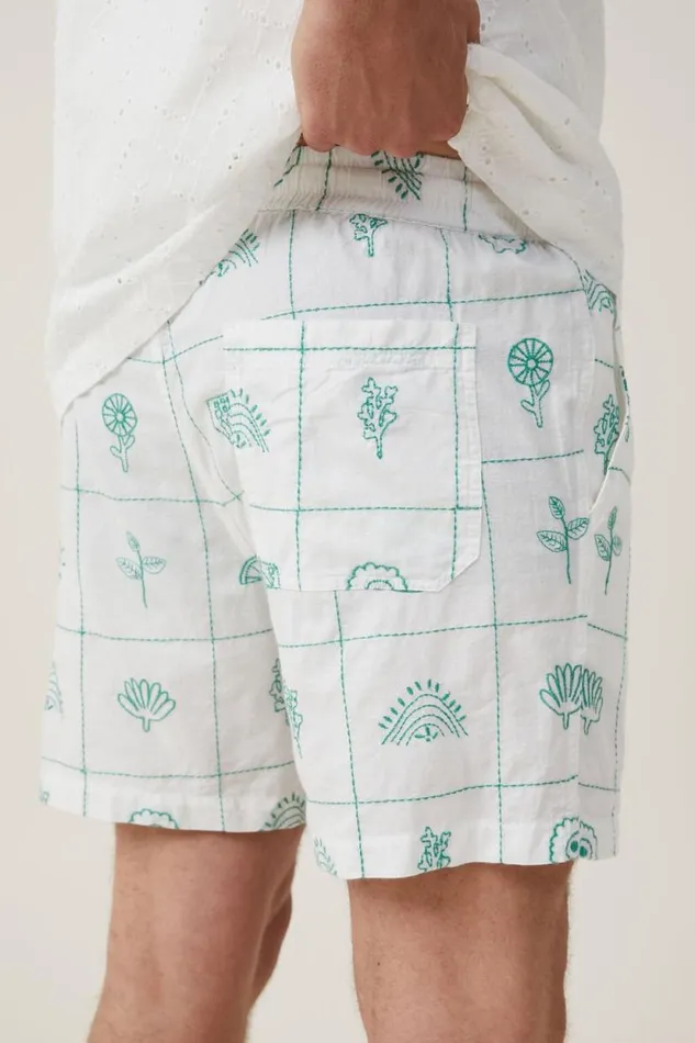 Easy Short Green Grid Men Cotton On Shorts