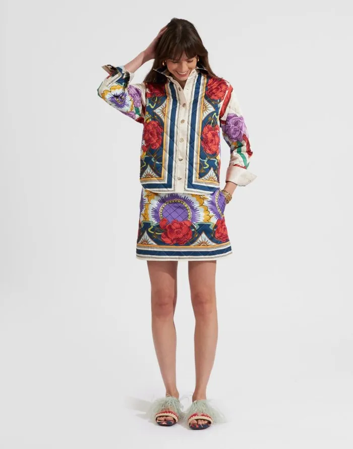 Edie Jacket Place Taormina Place Ivory Women La Double J Outerwear Edie Jacket Place Taormina Place Ivory Women La Double J Outerwear