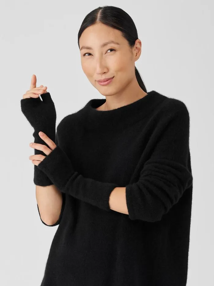 Eileen Fisher Accessories Cashmere Silk Bliss Glovelettes Black 8211 Shop