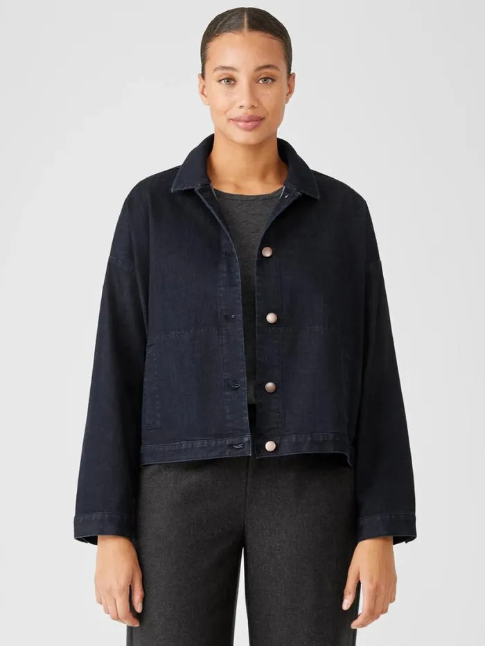 Eileen Fisher Denim Organic Cotton Stretch Denim Jacket Utility Blue 8211 Shop Eileen Fisher Denim Organic Cotton Stretch Denim Jacket Utility Blue 8211 Shop
