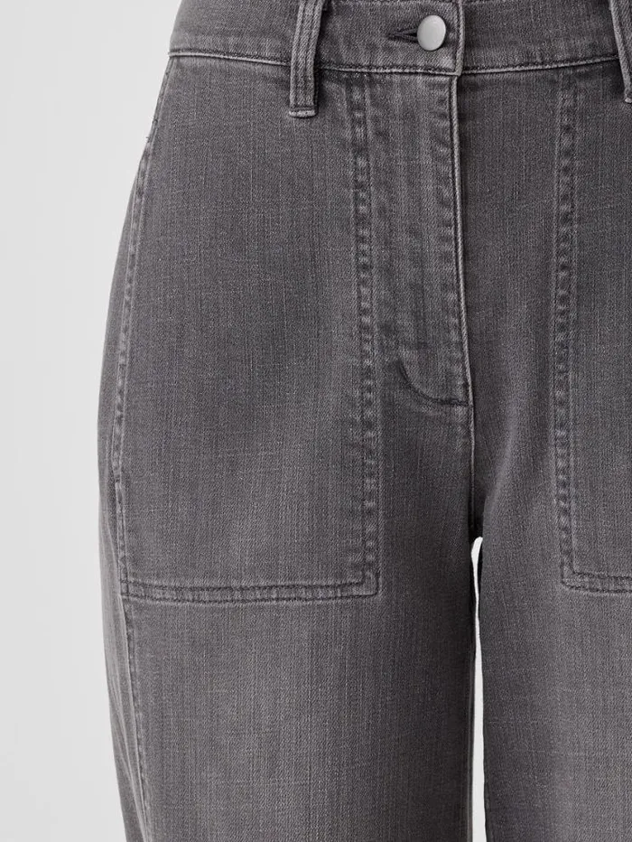 Eileen Fisher Extended Sizing 1X3X Organic Cotton Stretch Lantern Jean Carbon 8211 Shop