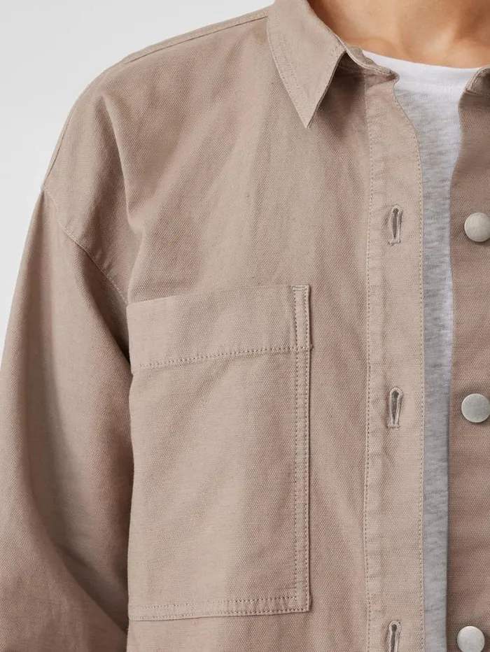 Eileen Fisher Petite Cotton Hemp Stretch Shirt Jacket Briar 8211 Shop