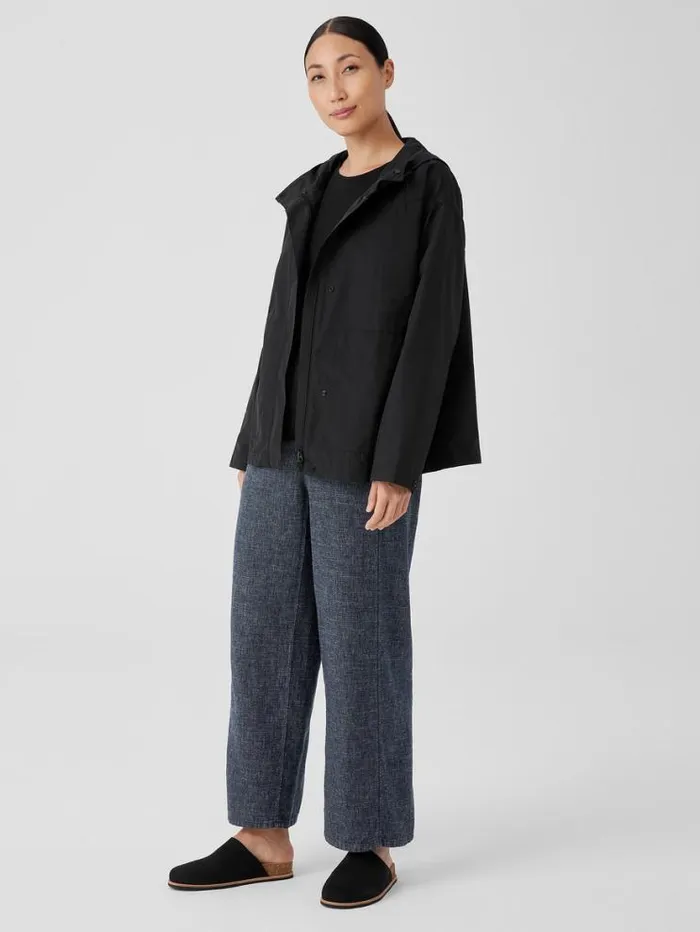 Eileen Fisher Petite Light Cotton Nylon Hooded Jacket Black 8211 Shop