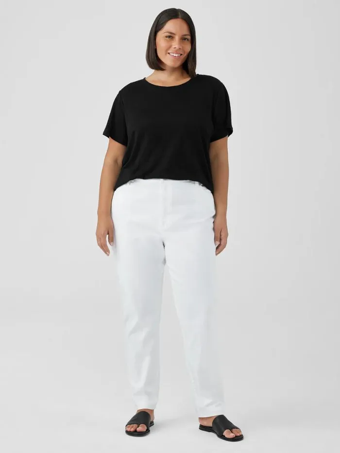 Eileen Fisher Petite Organic Cotton Denim Slim Jean White 8211 Shop
