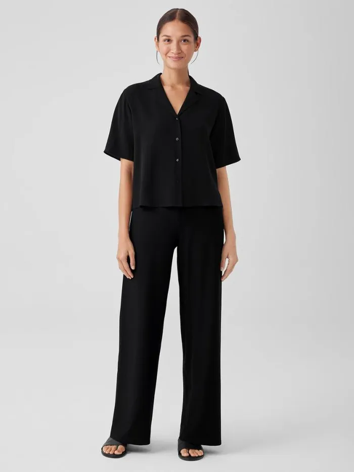 Eileen Fisher Petite Washable Stretch Crepe HighWaisted Wide Pant Black 8211 Shop Eileen Fisher Petite Washable Stretch Crepe HighWaisted Wide Pant Black 8211 Shop