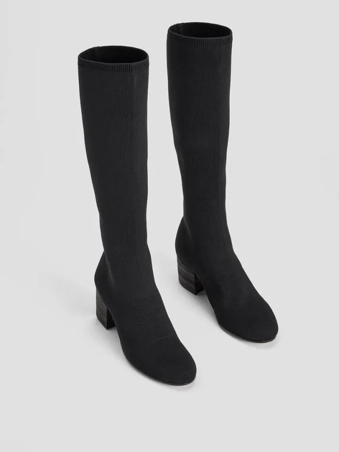 Eileen Fisher Shoes Ophelia Recycled Stretch Knit Boot Black 8211 Shop