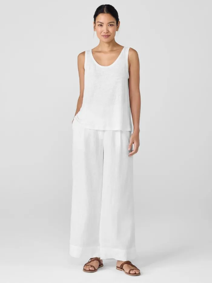 Eileen Fisher Tanks and Camis Organic Linen Jersey Tank White 8211 Shop