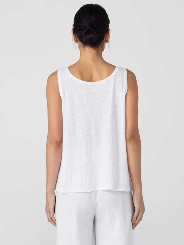 Eileen Fisher Tanks and Camis Organic Linen Jersey Tank White 8211 Shop