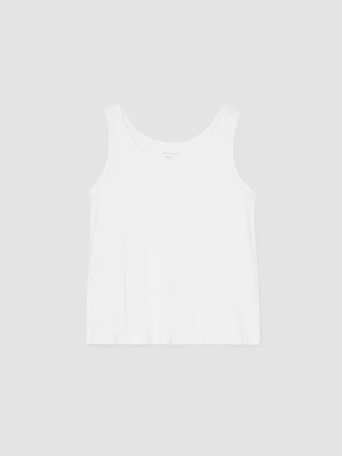 Eileen Fisher Tanks and Camis Organic Linen Jersey Tank White 8211 Shop