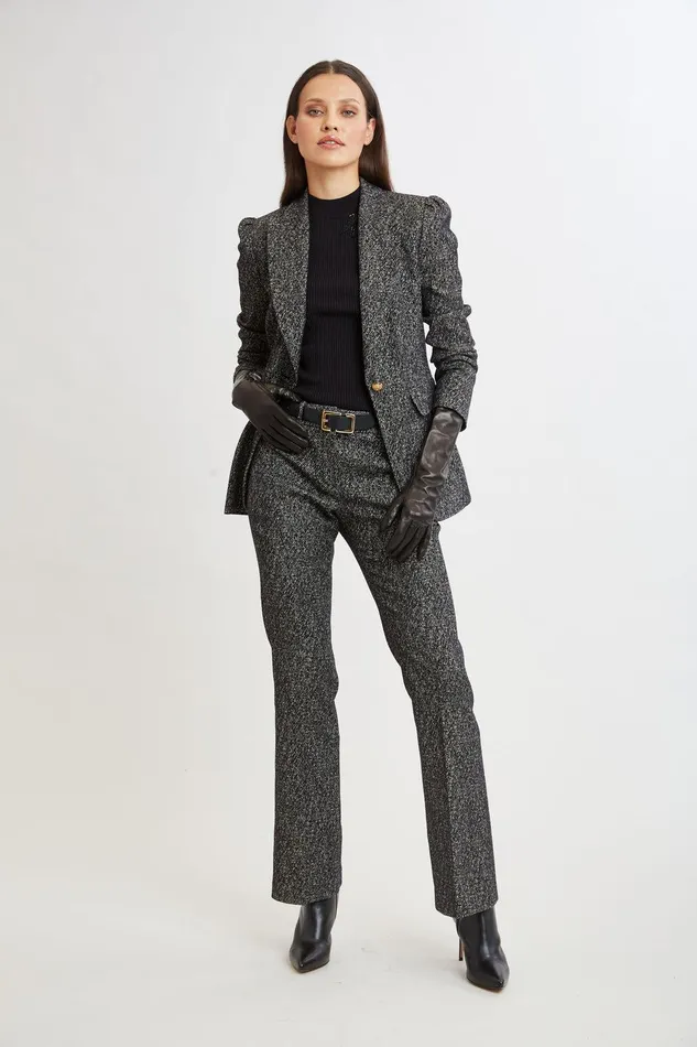 Elie Tahari Beaded Rib Sweater Black Women Tops