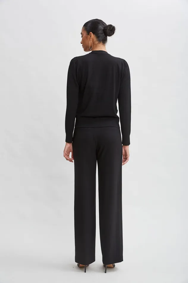 Elie Tahari Burnout Velvet Cardigan Black Women Tops