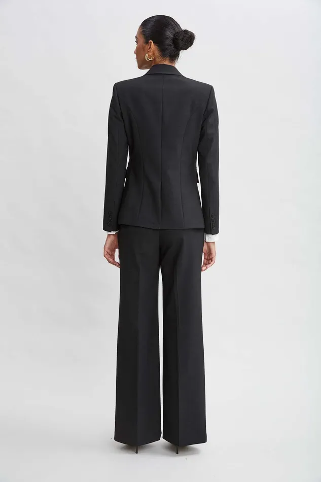 Elie Tahari Double Breasted Blazer Black Women Jackets and Blazers