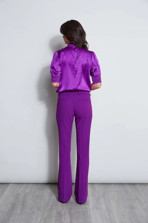Elie Tahari Fit and Flare Pant Berry Women Bottoms