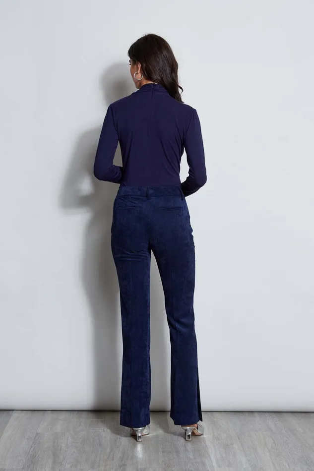 Elie Tahari Long Sleeve Twist Neck Knit Galaxy Navy Women Tops