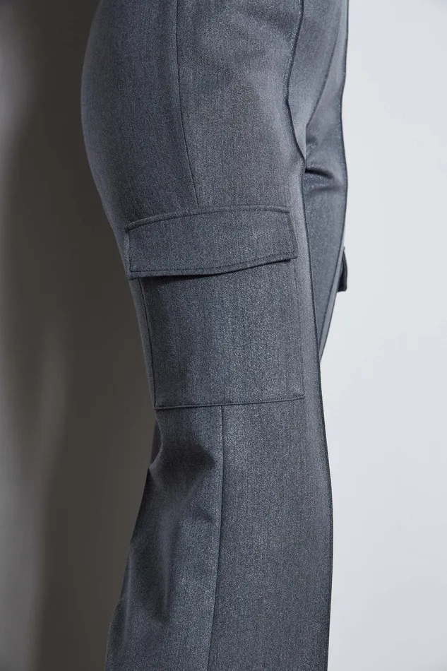 Elie Tahari Metallic Cargo Pant Metallic Grey Women Bottoms