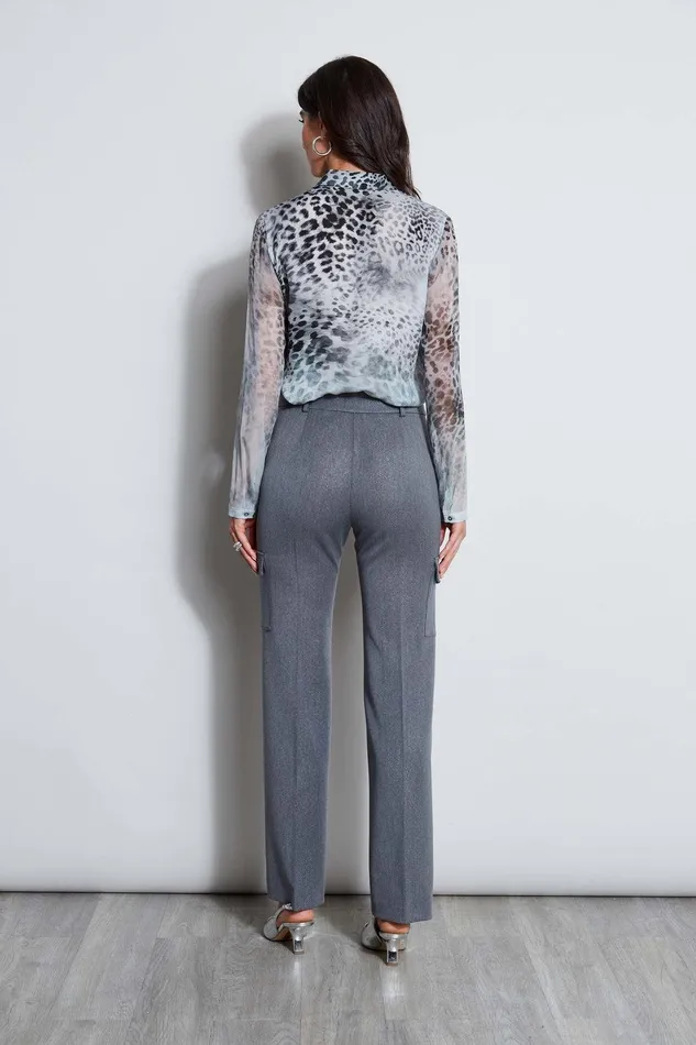 Elie Tahari Metallic Cargo Pant Metallic Grey Women Bottoms