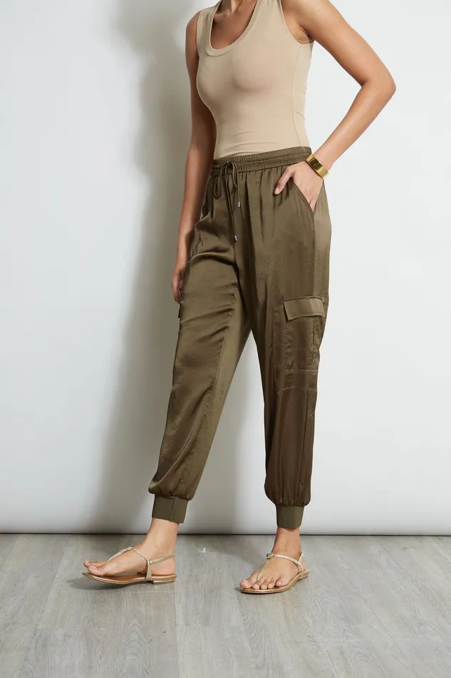 Elie Tahari Satin Cargo Pant Savoy Women Bottoms