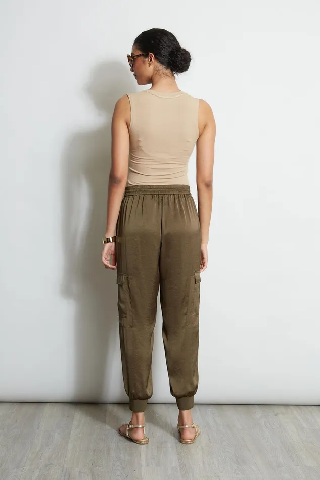 Elie Tahari Satin Cargo Pant Savoy Women Bottoms