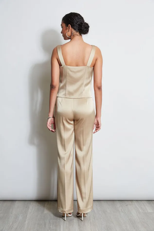 Elie Tahari Satin Cowl Cami Sandcastle Women Tops