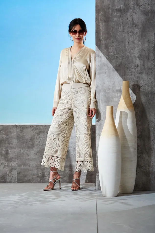 Elie Tahari Silk Satin Bomber Jacket Driftwood Women Jackets and Blazers
