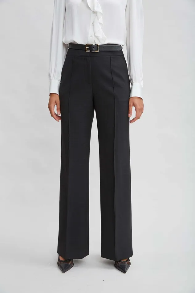 Elie Tahari Wide Leg Pant Black Women Suiting