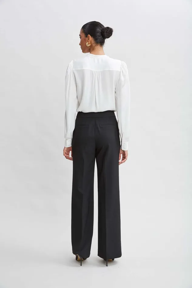 Elie Tahari Wide Leg Pant Black Women Suiting