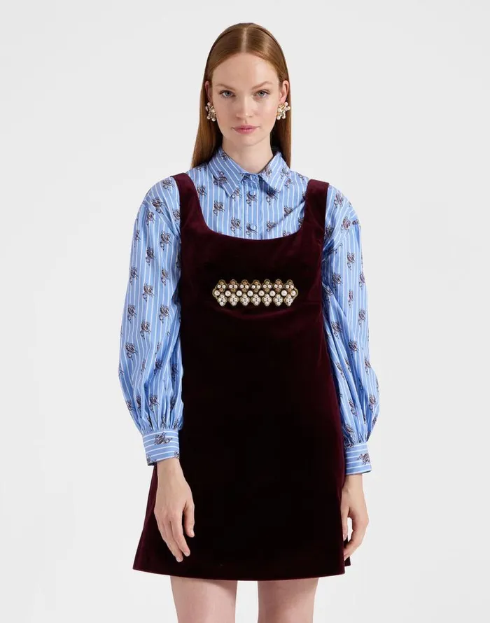 Ella Mini Dress Solid Burgundy Women La Double J Dresses Ella Mini Dress Solid Burgundy Women La Double J Dresses