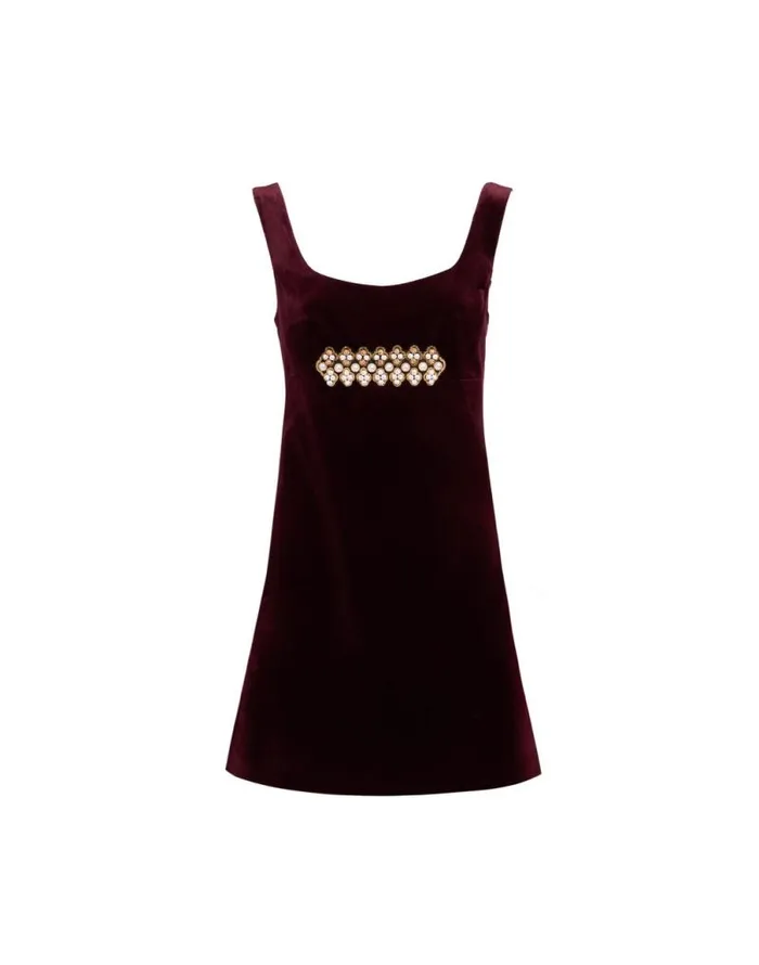 Ella Mini Dress Solid Burgundy Women La Double J Dresses Ella Mini Dress Solid Burgundy Women La Double J Dresses