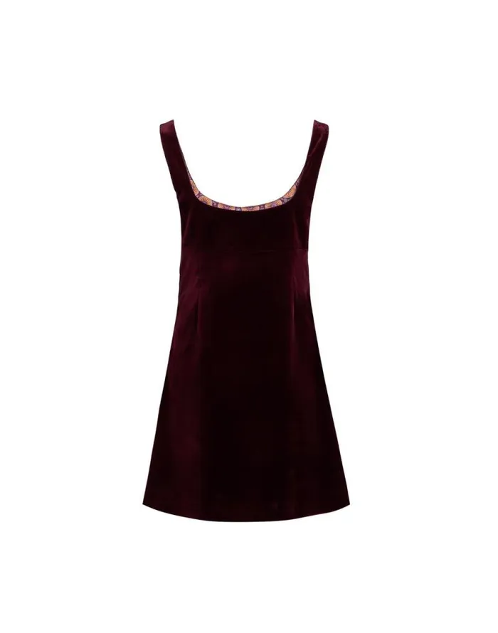 Ella Mini Dress Solid Burgundy Women La Double J Dresses Ella Mini Dress Solid Burgundy Women La Double J Dresses