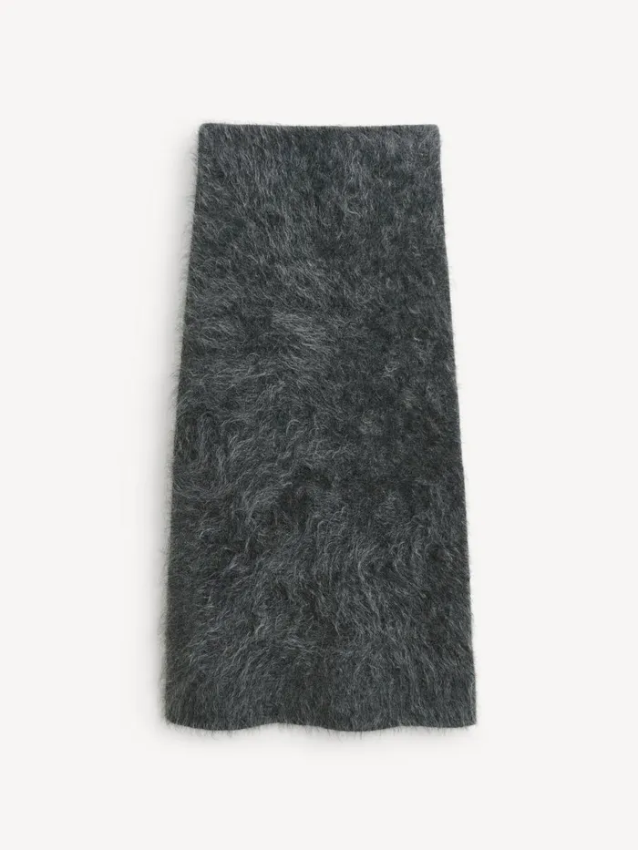 Estille Midi Skirt Jet Grey Women By Malene Birger Knitwear