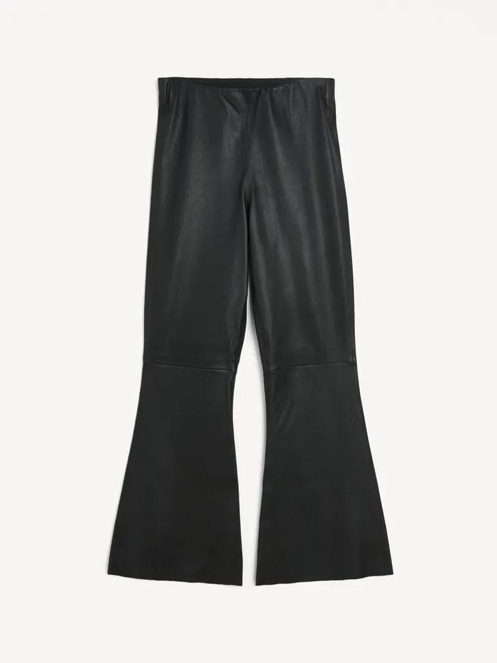 Evyline Cropped Leather Trousers Black Women By Malene Birger Trousers