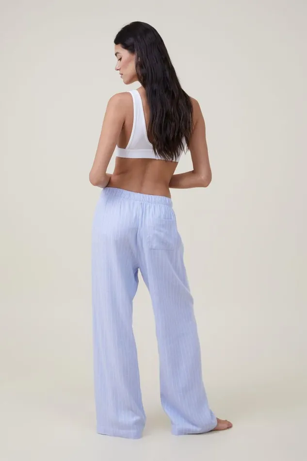 Flannel Boyfriend Boxer Pant Blue Pinstripe Women Cotton On Pajamas