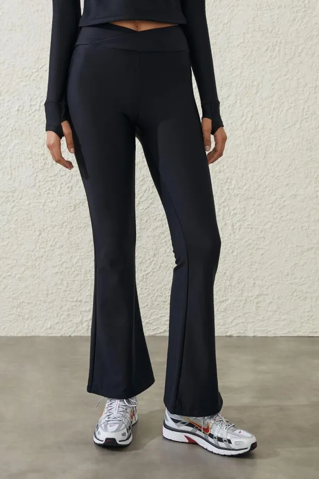 Fleece Lined Full Length Flare Black Women Cotton On Pants