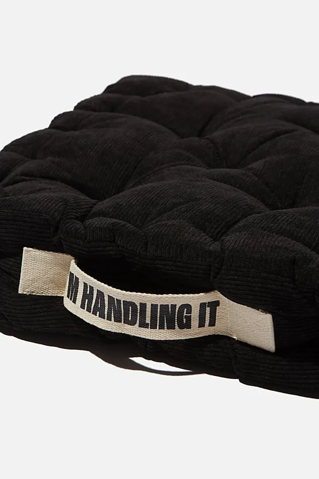Floor Cushion Black Corduroy Men Cotton On Gifting