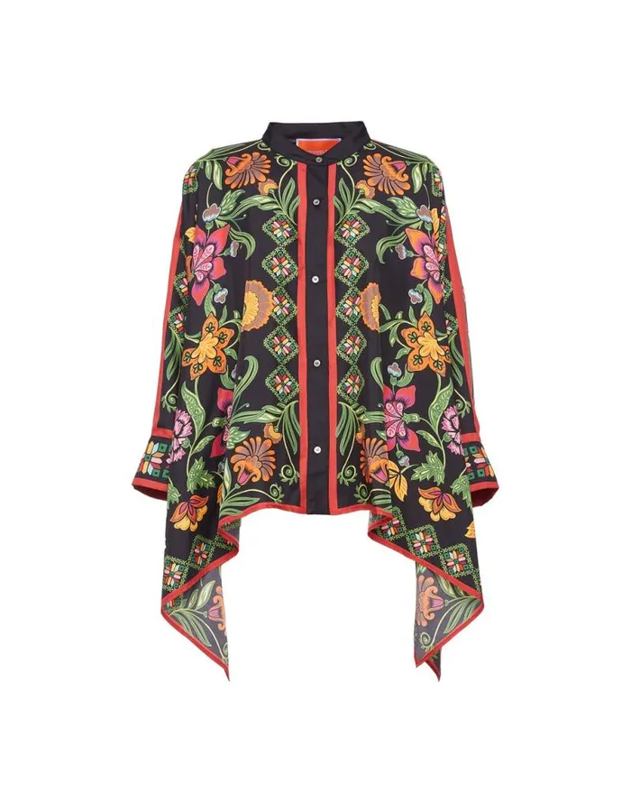 Foulard Shirt Place Folk Flowers Nero Place Women La Double J Shirts and Tops Foulard Shirt Place Folk Flowers Nero Place Women La Double J Shirts and Tops