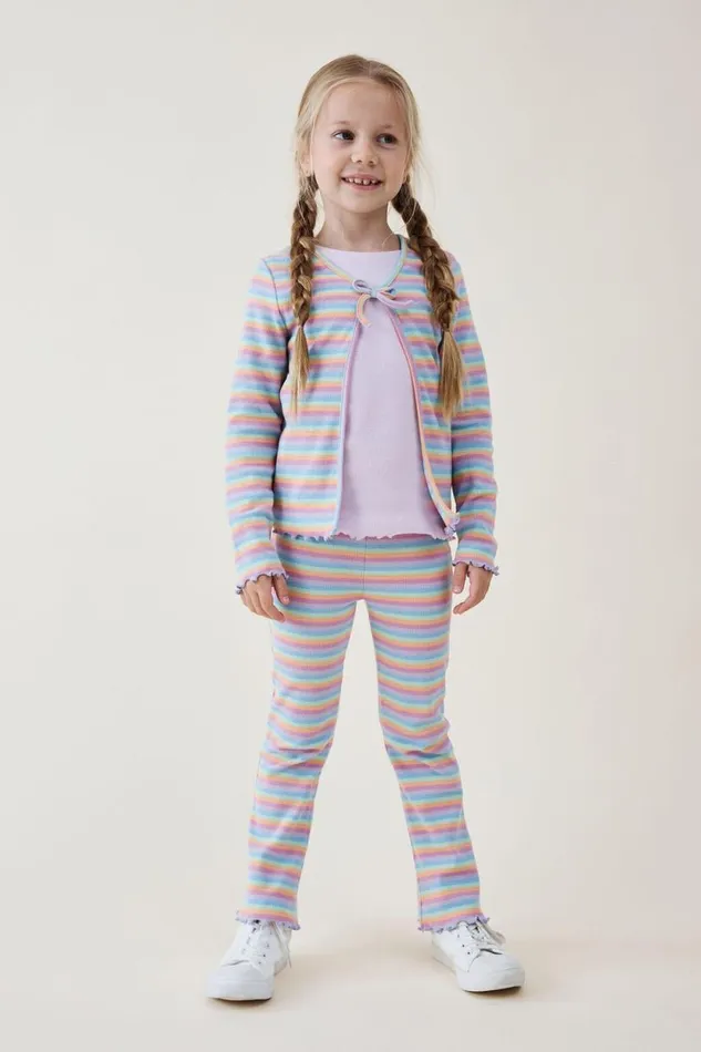Francine Flare Pant Rainbow Stripe Girls Cotton On Leggings Pants and Jeans Francine Flare Pant Rainbow Stripe Girls Cotton On Leggings Pants and Jeans