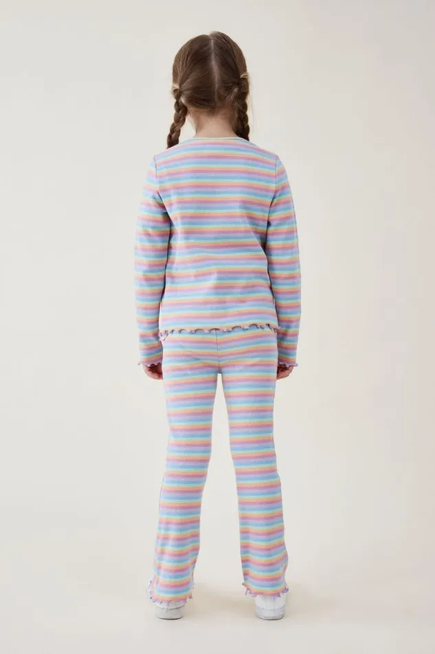 Francine Flare Pant Rainbow Stripe Girls Cotton On Leggings Pants and Jeans Francine Flare Pant Rainbow Stripe Girls Cotton On Leggings Pants and Jeans