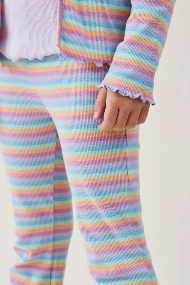 Francine Flare Pant Rainbow Stripe Girls Cotton On Leggings Pants and Jeans Francine Flare Pant Rainbow Stripe Girls Cotton On Leggings Pants and Jeans