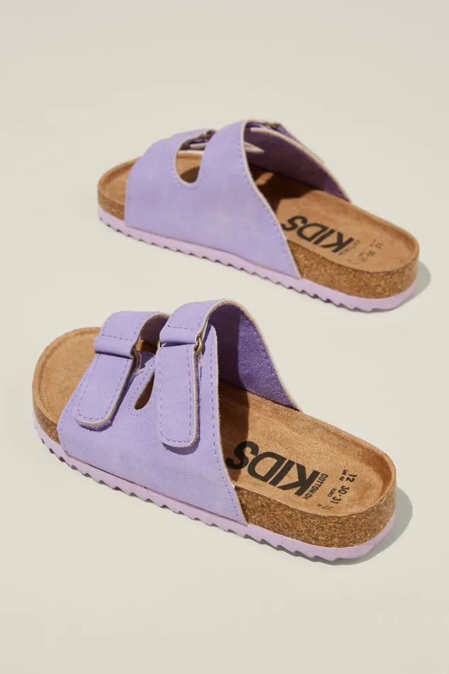 Frankie Double Strap Slide Lilac Drop Girls Cotton On Flats and Sandals Frankie Double Strap Slide Lilac Drop Girls Cotton On Flats and Sandals