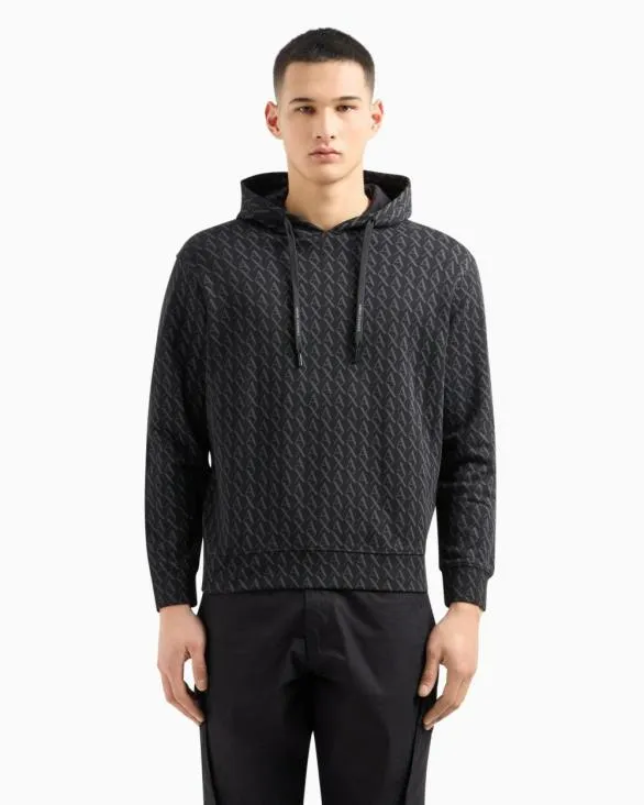 French Terry Sweatshirt Black Men Armani Sweatshirts French Terry Sweatshirt Black Men Armani Sweatshirts