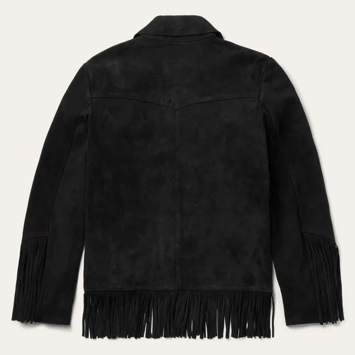 Fringe Suede Jacket Black Women Stetson Jackets