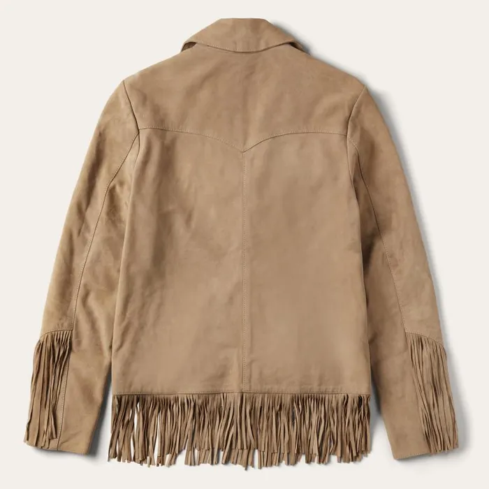 Fringe Suede Jacket Light Tan Women Stetson Fringe Jackets