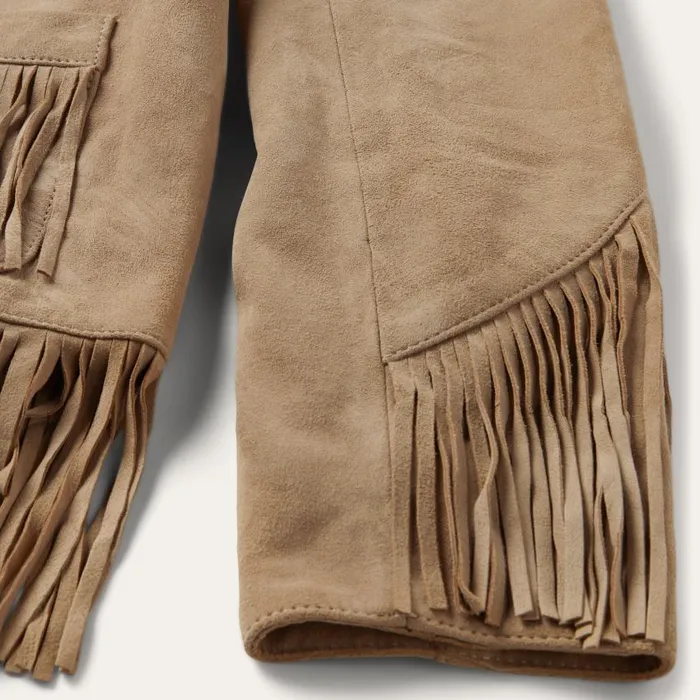 Fringe Suede Jacket Light Tan Women Stetson Fringe Jackets