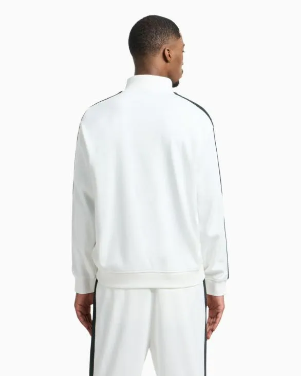 Full Zip Sweatshirt With Logo Bands White Men Armani Matching Sets Full Zip Sweatshirt With Logo Bands White Men Armani Matching Sets