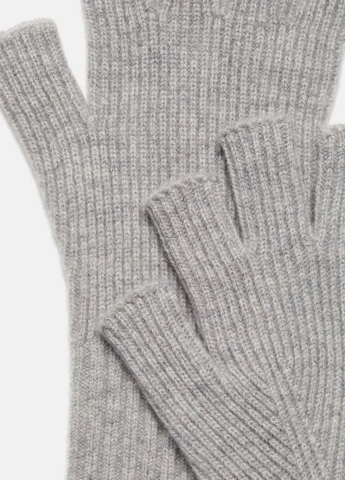 Gloves Men Vince WoolCashmere RibKnit Fingerless Glove Heather Grey Gloves Men Vince WoolCashmere RibKnit Fingerless Glove Heather Grey