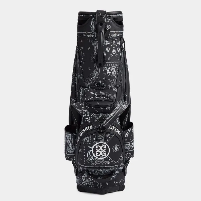 Golf Bags MenWomen GFORE SAFFIANO BANDANA PRINT TOUR GOLF BAG Onyx