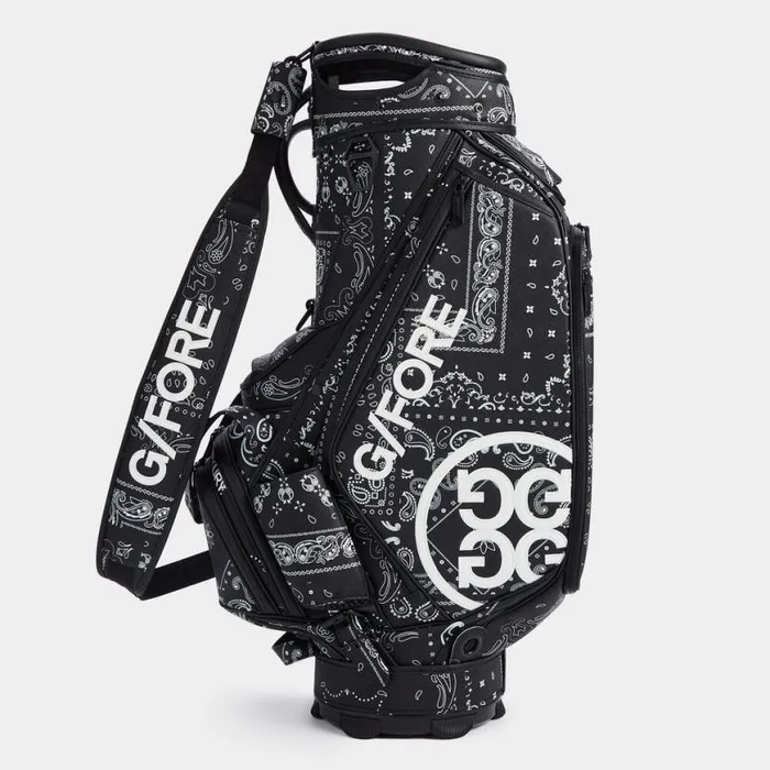 Golf Bags MenWomen GFORE SAFFIANO BANDANA PRINT TOUR GOLF BAG Onyx Golf Bags MenWomen GFORE SAFFIANO BANDANA PRINT TOUR GOLF BAG Onyx