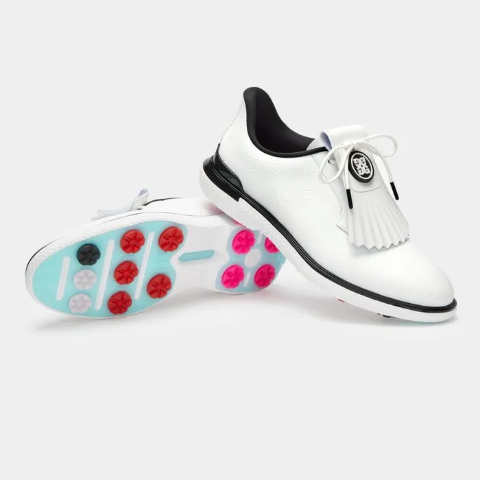 Golf Shoes Women GFORE GALLIVAN2R DEBOSSED HEART G039S KILTIE GOLF SHOE Snowonyx